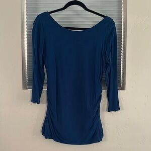 Elegant Blue Long Sleeve Top